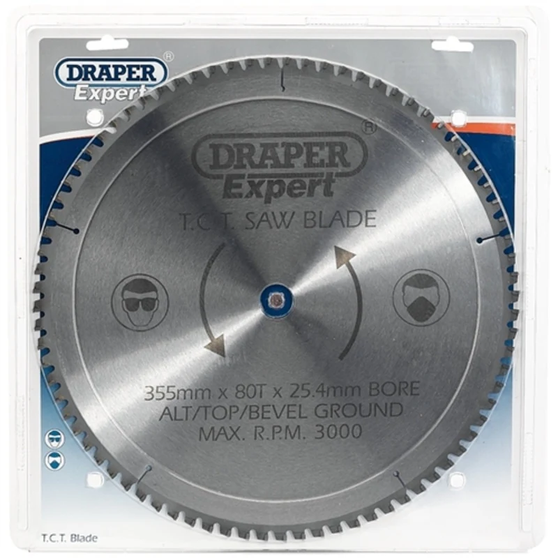 Draper Expert TCT Saw Blade, 355 x 25.4mm, 80T